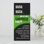 hush , hush verjaardag verrassing kaart (Staand voorkant)