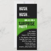 hush , hush verjaardag verrassing kaart (Voorkant)