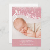 Hush, Little Baby Flat Announcement Card Aankondiging (Voorkant / Achterkant)