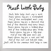 Hush Little Baby Poster (Voorkant)