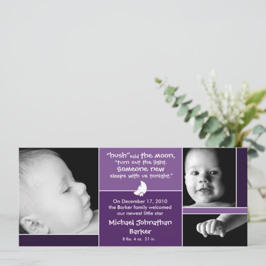 Hush zei de aankondiging van de Maan Birth (Staand voorkant)