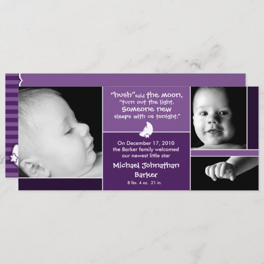 Hush zei de aankondiging van de Maan Birth (Voorkant / Achterkant)