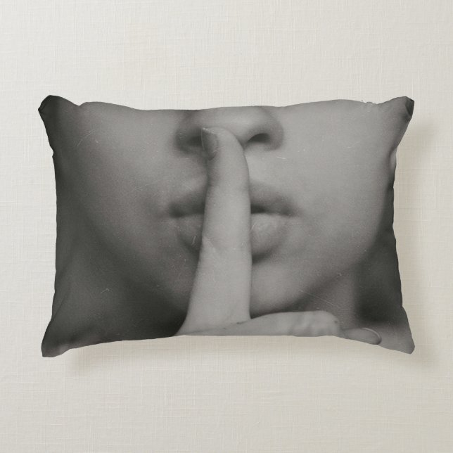 Hush Zwarte en Witte Accentkussen Accent Kussen (Voorkant)