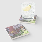 Husk Restaurant Charleston, SC. Marmer Onderzetter (Zijkant)