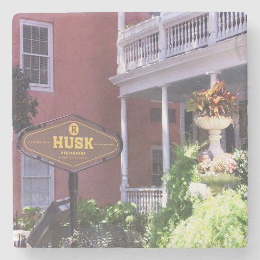Husk Restaurant Charleston, SC. Marmer Onderzetter (Voorkant)