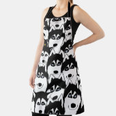 Huskies Allover Print Apron Schort (Insitu)
