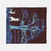 Huskies deken in zwart en blauw. (Voorkant (Horizontaal))