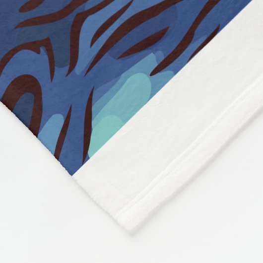 Huskies deken in zwart en blauw. (Hoek)