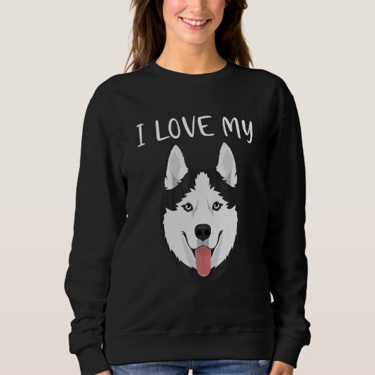 Huskies Dog Ik hou van mijn echtgenoot 6 Trui (Voorkant)