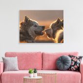 Huskies Dogs Foto Canvas Afdruk (Insitu (Woonkamer))