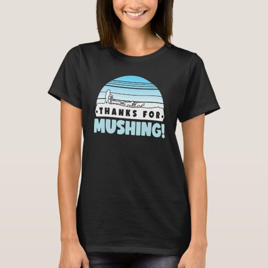 Huskies Hond Sled Rider Sledding Mushing 5 T-shirt (Voorkant)