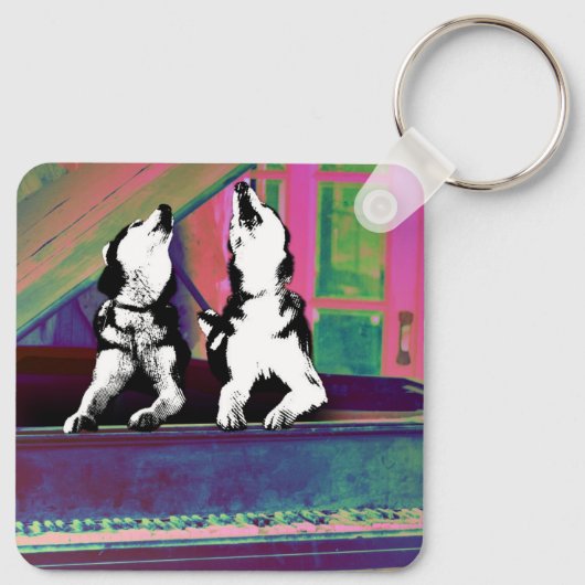 Huskies Howlin' Blues Keychain (Achterkant)
