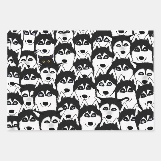 Huskies Papieren pakbladen Inpakpapier Vel (Voorkant 3)
