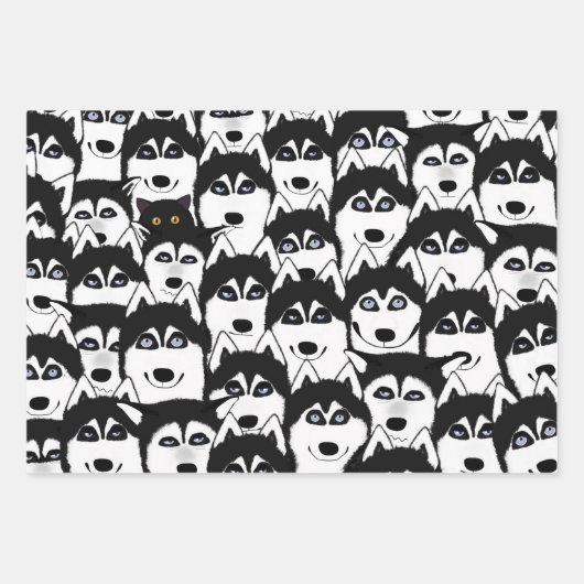 Huskies Papieren pakbladen Inpakpapier Vel (Voorkant)