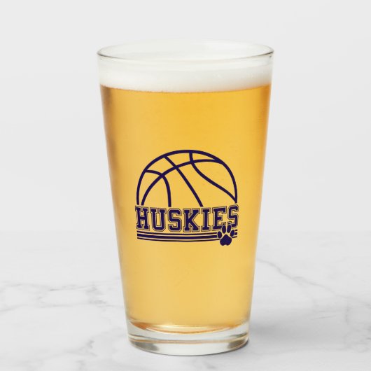 Huskies Paw Beer Glas (Voorkant gevuld)