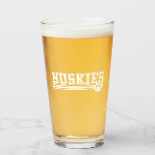 Huskies Paw Beer Glas (Voorkant gevuld)