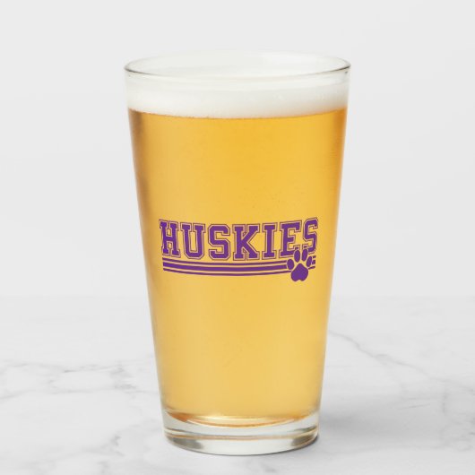 Huskies Paw Beer Glas (Voorkant gevuld)