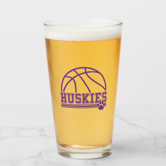 Huskies Paw Bier Glas (Voorkant gevuld)