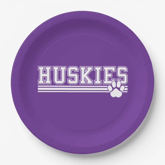 Huskies Poot  Papieren Bordje (Voorkant)