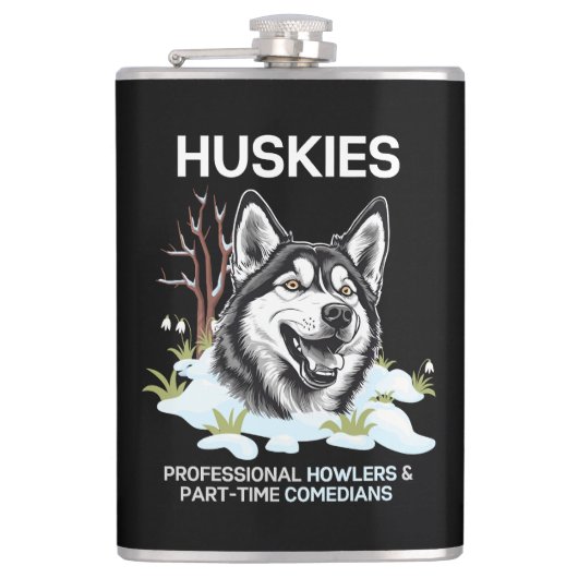 Huskies: Professionele huilers en parttime cabaret Heupfles (Voorkant)