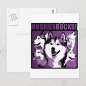 Huskies Rock! Briefkaart (Voorkant / Achterkant)