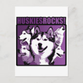 Huskies Rock! Briefkaart (Voorkant)