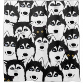 Huskies Shower Curtain Douchegordijn (Voorkant)