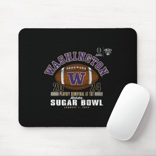 Huskies Sugar Bowl 2024 GVB Football Logo Muismat (Met muis)
