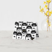 Huskies Wenskaart Kaart (Gele Bloem)