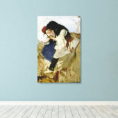 Husking Corn, 1885 Canvas Afdruk (Insitu (Houten vloer))