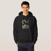 Huskita Japanese Kanagawa Wave  Surf Dog Hoodie (Voorkant volledig)