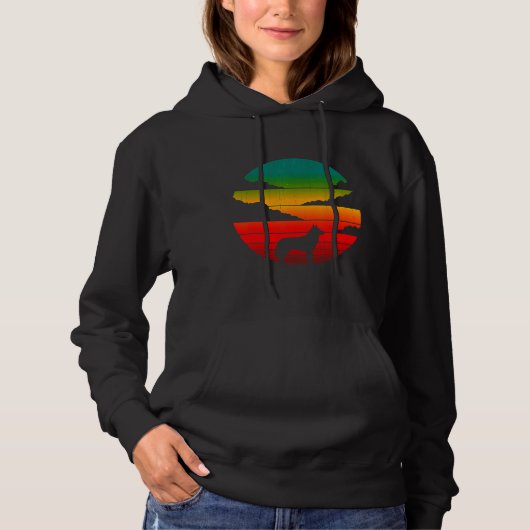 Husky 70s Mannen Vrouwen Hoodie (Voorkant)