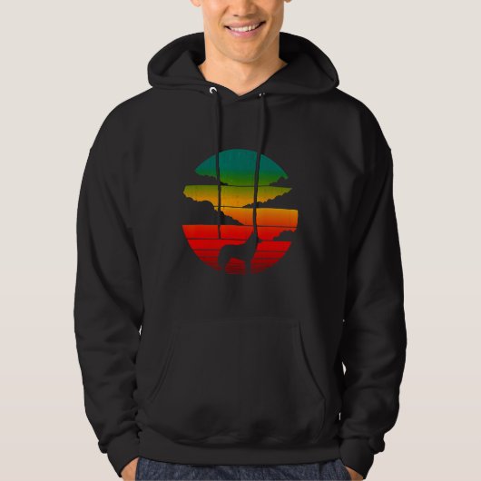 Husky 70s Mannen Vrouwen Hoodie (Voorkant)