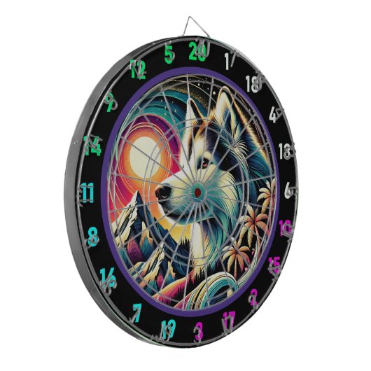 Husky Adventure Ridge Wall Display Dartbord (Voorkant Links)