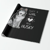 Husky | Alleen een meisje dat van haar Husky Dog h Cadeaupapier (Uitgerold)