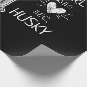 Husky | Alleen een meisje dat van haar Husky Dog h Cadeaupapier (Hoek)