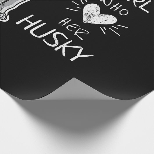 Husky | Alleen een meisje dat van haar Husky Dog h Cadeaupapier (Hoek)