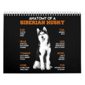 Husky | Anatomie van Siberische heekhonden Kalender (Hoes)