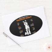 Husky | Anatomie van Siberische heekhonden Ovale Sticker (Envelop)