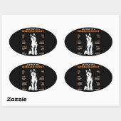 Husky | Anatomie van Siberische heekhonden Ovale Sticker (Vel)