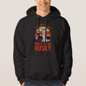 Husky And Wine Siberian Husky Hoodie (Voorkant)