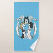 Husky Angels Bath Towel Badhanddoek (Badhanddoek)