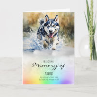 Husky aquarel hond verlies sympathie