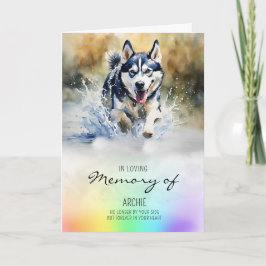 Husky aquarel hond verlies sympathie kaart