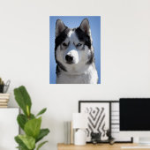 Husky Art Print Sled Dog Art Poster Husky Gifts (Thuiskantoor)