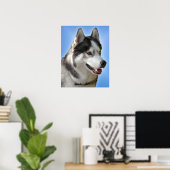 Husky Art Print Sled Dog Art Poster Husky Gifts (Thuiskantoor)