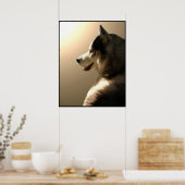 Husky Art Print Sled Dog Art Poster Husky Gifts (Keuken)