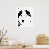 Husky Art Print Sled Dog Art Poster Husky Gifts (Keuken)