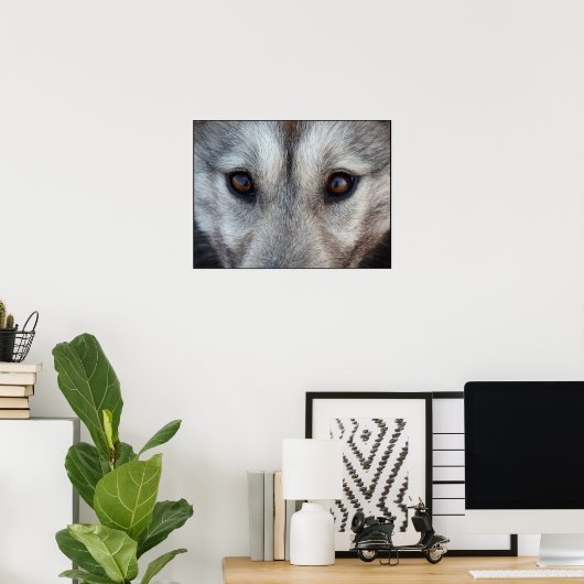 Husky Art Print Sled Dog Art Poster Wolf Pup Gifts (Thuiskantoor)
