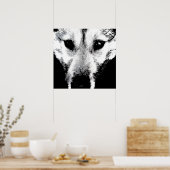 Husky Art Print Sled Dog Art Poster Wolf Pup Gifts (Keuken)
